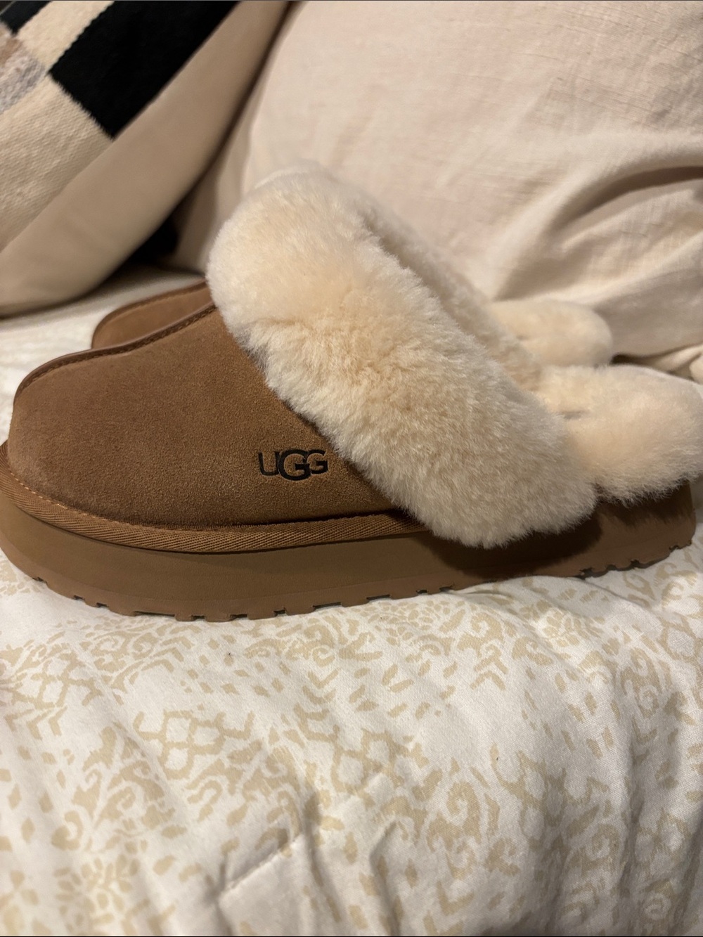 UGG Cozy Chestnut Sheepskin Clog Slippers